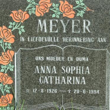 MEYER Anna Sophia Catharina 1926-1994