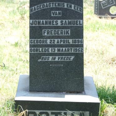BOTHA Johannes Samuel Frederik 1895-1952