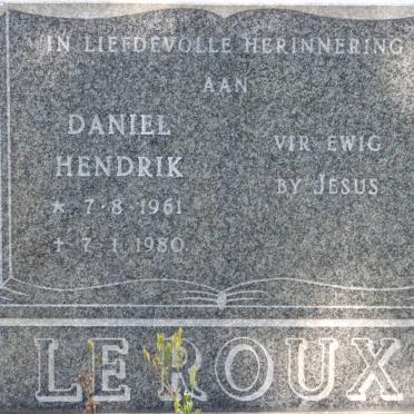 ROUX Daniel Hendrik, le 1961-1980