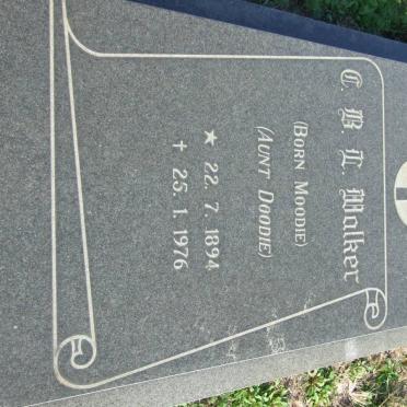 WALKER C.B.L. nee MOODIE 1894-1976