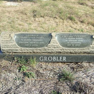 GROBLER Georg F. 1903-1976 &amp; Johanna P. BRONKHORST 1909-1991