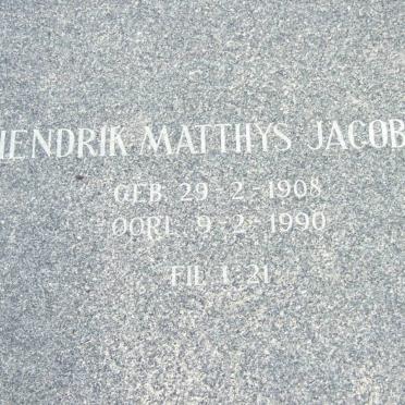 HORN Hendrik Matthys Jacobus 1908-1990