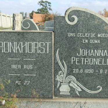 BRONKHORST Johanna Petronella 1890-1977