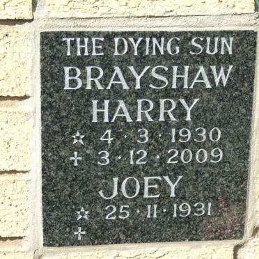 BRAYSHAW Harry 1930-2009 &amp; Joey 1931-