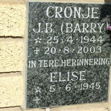 CRONJE J.B. 1944-2003 &amp; Elise 1945-