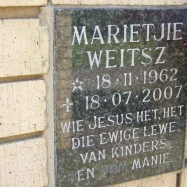 WEITSZ Marietjie 1962-2007