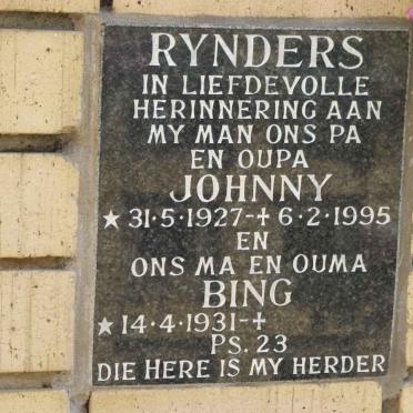 RYNDERS Johnny 1927-1995 &amp; Bing 1931-