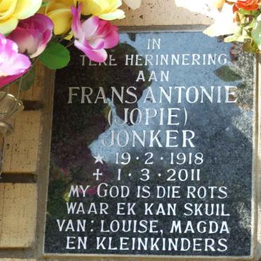 JONKER Frans Antonie 1918-2011