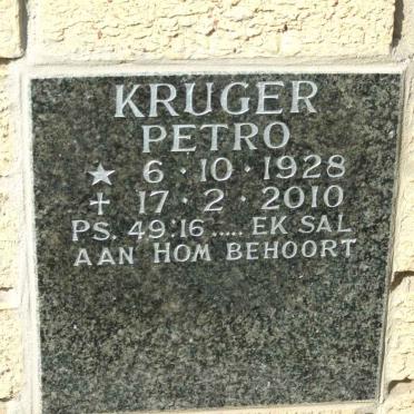 KRUGER Petro 1928-2010