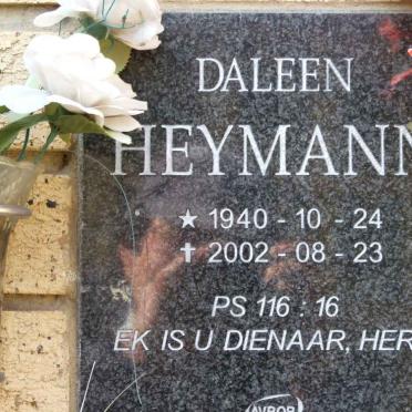 HEYMANN Daleen 1940-2002