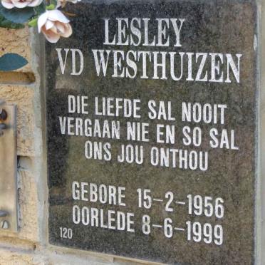 WESTHUIZEN Lesley, van der 1956-1999