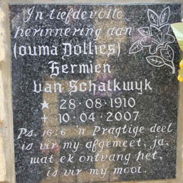 SCHALKWYK Hermien, van 1910-2007