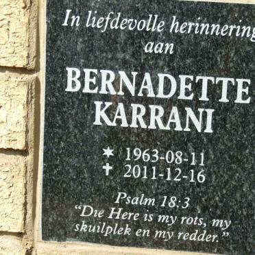 KARRANI Bernadette 1963-2011