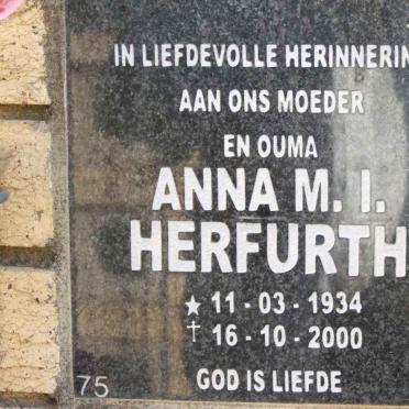 HERFURTH Anna M.I. 1934-2000