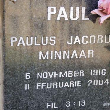 MINNAAR Paulus Jacobus 1916-2004