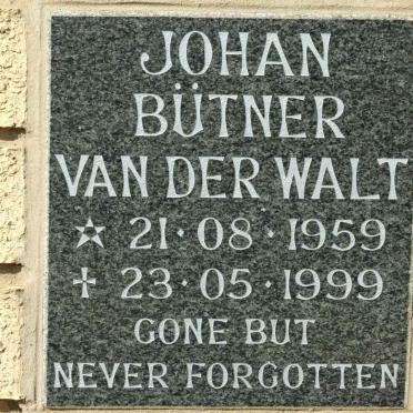 WALT Johan Butner, van der 1959-1999