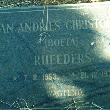 RHEEDERS Jan Andries Christoffel 1953-1972
