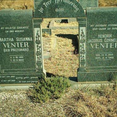 VENTER Hendrik Jacobus Cornelius 1908-1988 &amp; Martha Susanna PRETORIUS 1912-1962