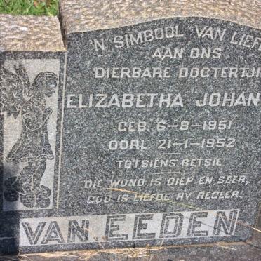 EEDEN Elizabetha Johanna, van 1951-1952