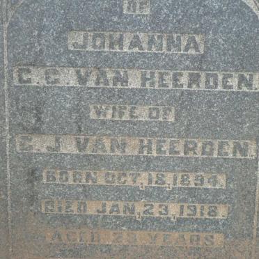 HEERDEN Johanna C.C., van 1894-1918
