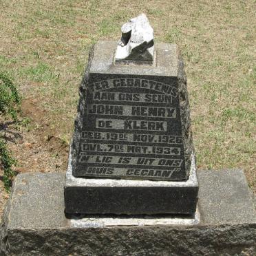 KLERK John Henry, de 1926-1934