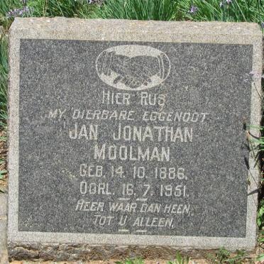 MOOLMAN Jan Jonathan 1886-1951