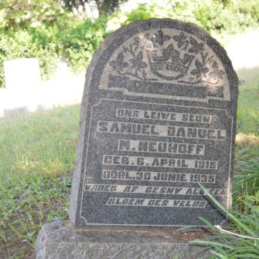 NEUHOFF Samuel Danuel M. 1915-1935