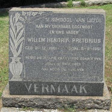 VERMAAK Willem Hendrik Pretorius 1901-1951