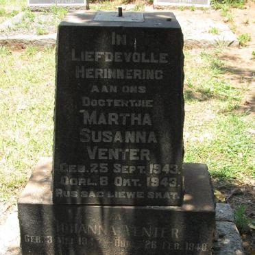 VENTER Martha Susanna 1943-1943 :: VENTER Johanna 1947-1948