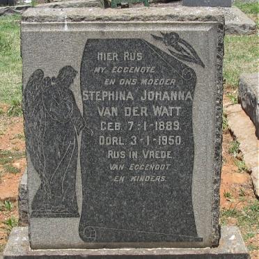 WATT Stephina Johanna, van der 1889-1950