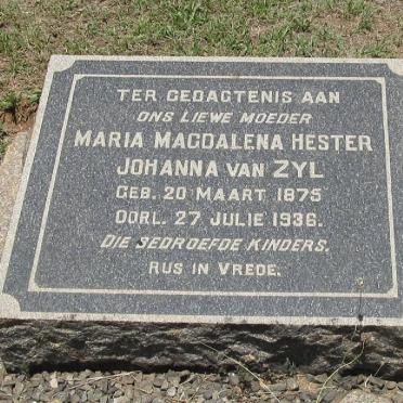 ZYL Maria Magdalena Hester Johanna, van 1875-1936