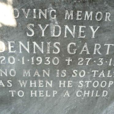 ? Sydney Dennis Garth 1930-1982