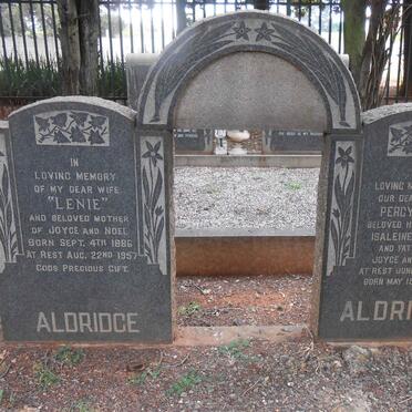 ALDRIDGE Percy Very 1887-1959 &amp; Isaleine 1886-1957