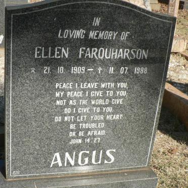 ANGUS Ellen Farquharson 1909-1988