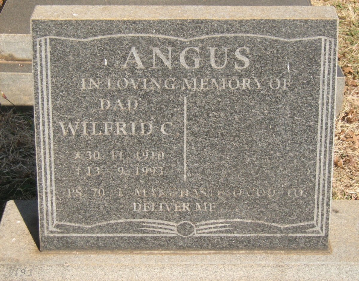 ANGUS Wilfrid C. 1910-1993