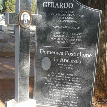 ANCAROLA Gerardo 1913-1994 &amp; Domenica Postiglione 1929-2014