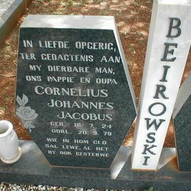 BEIROWSKI Cornelius Johannes Jacobus 1924-1979