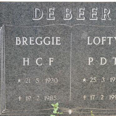 BEER P.D.T., de 1922-1993 &amp; H.C.F. 1930-1985