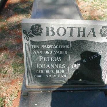 BOTHA Petrus Johannes 1896-1978