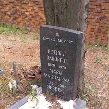 BARUFFOL Peter J. 1920-1970 & Maria Magdalena 1922-2002 :: BARUFFOL Herbert 1956-2012