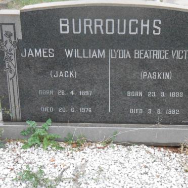 BURROUGHS James William 1897-1976 &amp; Lydia Beatrice Victoria 1899-1992