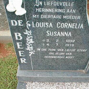 BEER Louisa Cornelia Susanna, de 1892-1979