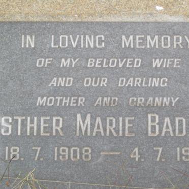 BADGER Esther Marie 1908-1967