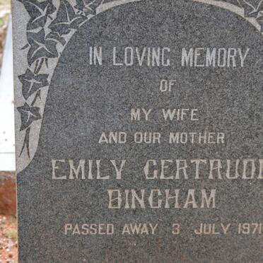 BINGHAM Emily Gertrude -1971