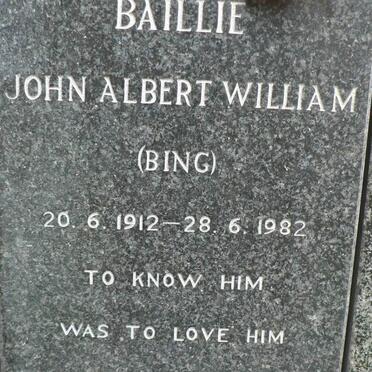 BAILLIE John Albert William 1912-1982