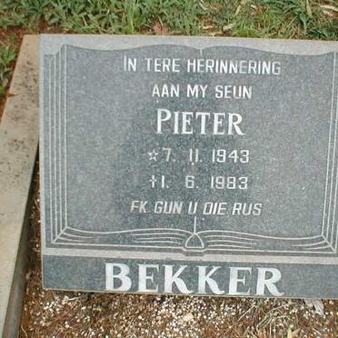 BEKKER Pieter 1943-1983