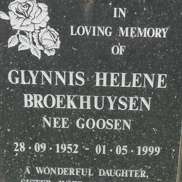 BROEKHUYSEN Glynnis Helene nee GOOSEN 1952-1999