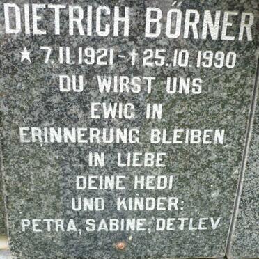 BORNER Dietrich 1921-1990