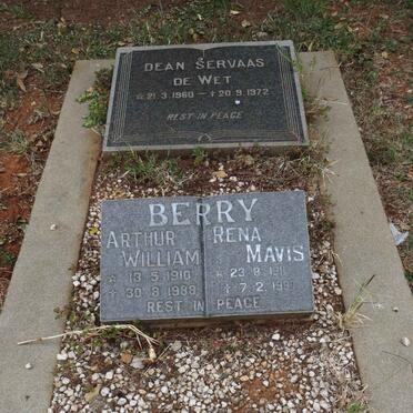 BERRY Arthur William 1910-198? &amp; Rena Mavis 1911-1997 :: DE WET Dean Servaas 1960-1972