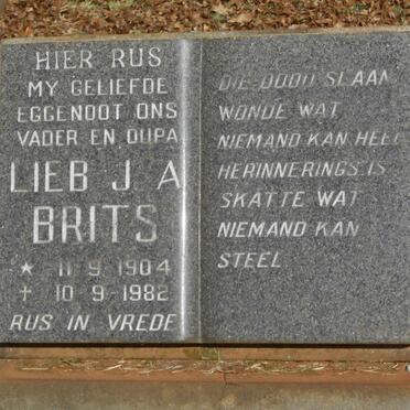 BRITS Lieb J.A. 1904-1982